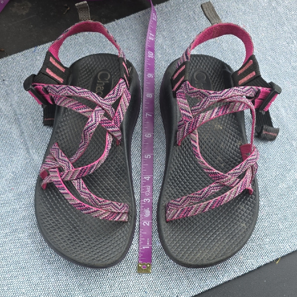 Chaco Pink and Black Sporty Sandals